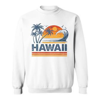 Hawaii Vacation Sunset Cute 70S Vintage Retro Beach Sweatshirt - Monsterry