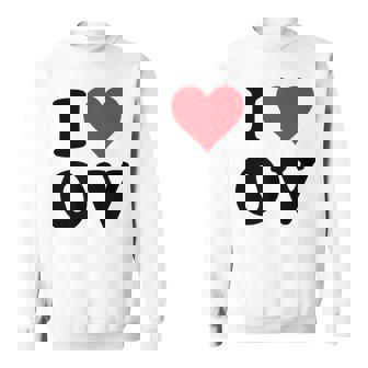 I Heart Ov Initials I Love OV First And Last Name O スウェットシャツ - Kawaiitshirt