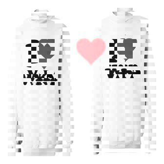 I Heart Waka ファーストネーム I Love パーソナライズ スウェットシャツ - Kawaiitshirt