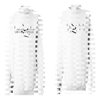 Heartbeat Glider Pilot Cool Sail Plane Gliding Thermal Winds Sweatshirt Unisex | Mazezy