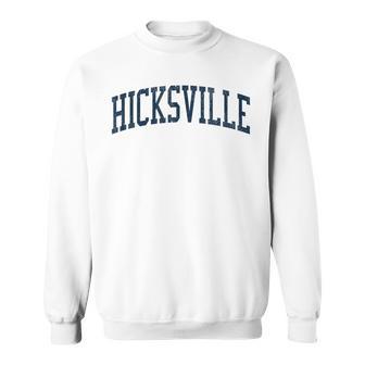 Hicksville Oh Vintage Athletic Sports Jsn2 Navy Print Sweatshirt | Mazezy