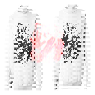 I'm Ok シャツ 血まみれ シャツ 手 血のはね 血 ステンド スウェットシャツ - Kawaiitshirt