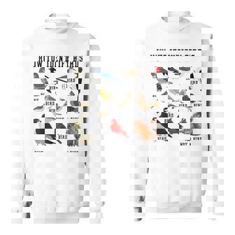 How To Identify Birds Birdwatcher For Nature Love Sweatshirt - Monsterry