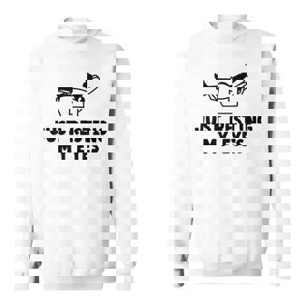 Just Resting My Eyes Lift Chair Exhausted Dad Saying Sweatshirt - Thegiftio