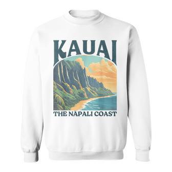 Kauai Hawaii Na Pali Coast Vintage Beach Sweatshirt - Monsterry