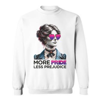 Lgbt Bisexual Proud Pride Month More Pride Less Prejudice Sweatshirt | Mazezy
