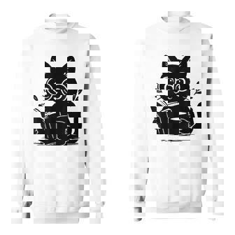 Lire Livre Chat Amoureux De Café Lecture Chat Sweater e - Cadeauxyz