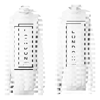 London Coordinates Minimalist Modern Typography Sweatshirt Unisex | Mazezy