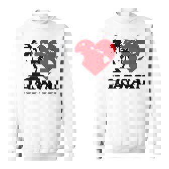 I Love Hawaii ハワイアンハートパーム レディース メンズ ボーイズ ガールズ スウェットシャツ - Kawaiitshirt