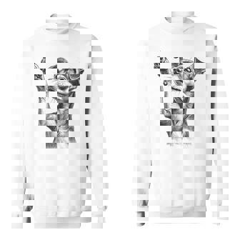 Miniature Pinscher Dog Min Pin Raising Paw Sweatshirt | Mazezy