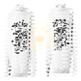 Moo Moo I'm Two 2Nd Birthday Cute Cow Sounds Toddler Sweatshirt | Seseable FR