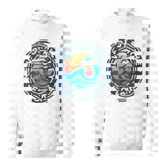 New Port Richey Florida FL Vintage Nautical Waves Sweatshirt Unisex | Mazezy