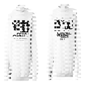 No 50 Original 50Th Birthday Born In 1975 Fiftieth Retro Sweatshirt | Seseable UK