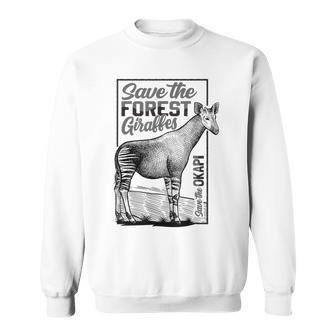 Okapi Zookeeper Save The Okapi Okapi Lover Sweatshirt - Thegiftio UK