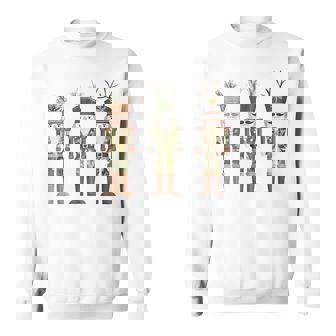 Old Camo Camouflage Nutcrackers Hunting Season Christmas Sweatshirt - Monsterry