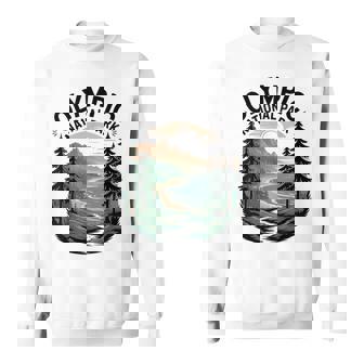 Olympic National Park Retro Camping Hiking Us National Park Sweatshirt | Seseable FR