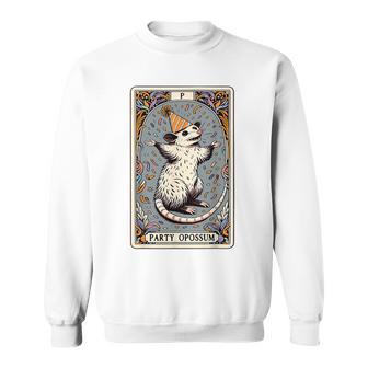 Party Opossum Tarot Card Opossum Small Grey Sweatshirt - Thegiftio UK