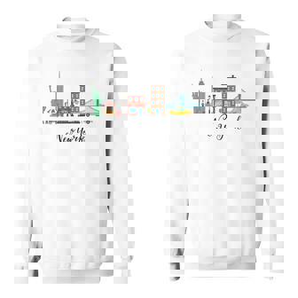 Paysage De Laille De New York Monuments Emblématiquesouvenir D'art Urbain Sweater e - Cadeauxyz
