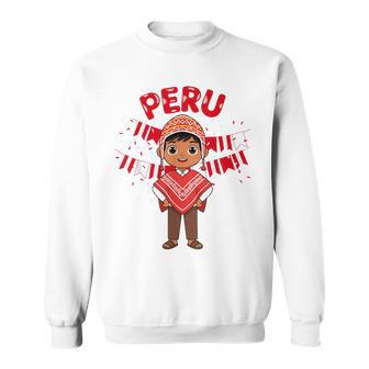 Peru Peruvian Boy Traditional Outfit Wear Flag Heritage Sweatshirt | Mazezy