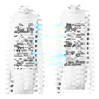 Policía Coche Chico Chica Policía Coches Policíaehículos Policía Camisa de entrenamiento - Regaloses