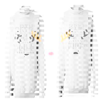 Pretend Im A Reindeer Easy Christmas Costume Xmas Pajamas Sweatshirt | Mazezy