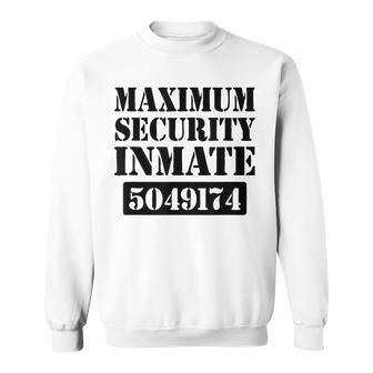 Prisoner Costume Orange Prison Uniform Halloween Jail Inmate Sweatshirt - Thegiftio UK