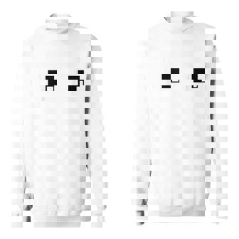 Retro Arcade Game Ghost Eyes Group Halloween Costume Sweatshirt - Monsterry
