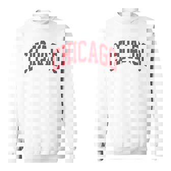 Retro Chicago Throwback Classic Chicago Red Blue Sweatshirt | Mazezy