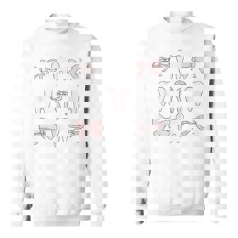 Retro Coquette Pink Girly Dental Hygiene Th Graduation Sweatshirt - Thegiftio