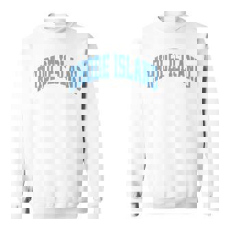 Retro Rhode Island Souvenir Classic Rhode Island Light Blue Sweatshirt | Mazezy