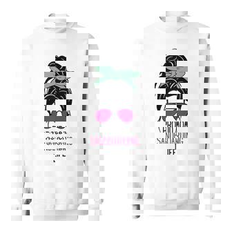 Sandboarding Mom Outfit Messy Hair Bun Sweatshirt Unisex | Mazezy