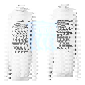 Sardine Fish Mermaid Coastal Summer Retro Graphic Sweatshirt - Monsterry