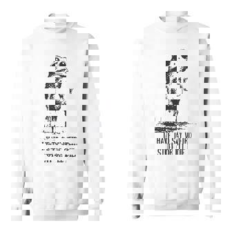 I Have To Say Weird Stuff Or I'll Die Frog Meme Retro Sweatshirt | Mazezy