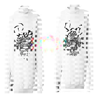 Scouting Scout Mom Life Messy Bun Hair Mother's Day Mommy Sweatshirt Unisex | Mazezy