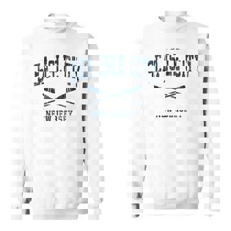 Sea Isle City New Jersey Vintage Nautical Paddles Sports Oar Sweatshirt Unisex | Mazezy