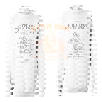 Settlin Down Same Cowboy Forever Western Bride 2025 Sweatshirt - Monsterry