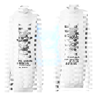 Ski Snowboard Cat The Meowtains Are Calling Skiing Sweatshirt Unisex | Mazezy