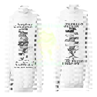 Sometimes I Just Be Farting Vintage Frog Graphic Sweatshirt | Seseable CA