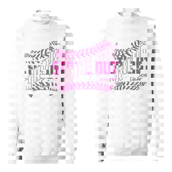 Strike Out Cancer Baseball Softball Breast Cancer Awareness Sweatshirt | Mazezy