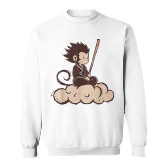 Sun Wukong On Cloud Monkey King Chinese Legend Martial Arts Sweatshirt | Seseable CA
