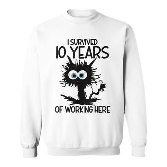 I Survived 10 Years Of Working Here Sweatshirt - Thegiftio UK
