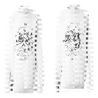 Tentes Rivières Montagnes Boussole Points Cardinaux Feu De Camp Sweater e - Cadeauxyz