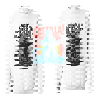 Terror Of Vintage Catzilla Cat Spooky Cat Halloween Sweatshirt - Thegiftio