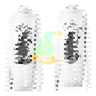 Tis The Season Christmas Tree Cute Black Cat Matching Family Sweatshirt - Thegiftio