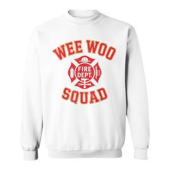 Toddler Wee Woo Squad Firefighter Fireman Fire Truck Sweatshirt - Thegiftio UK