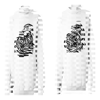 Tribal Giant River Otter Sweater e - Cadeauxyz