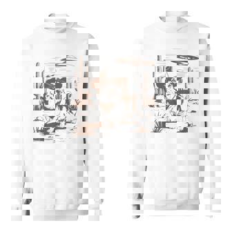 Ufo Corgi Western Alien Vintage 90S Wild West Fun Cowboy Dog Sweatshirt - Monsterry