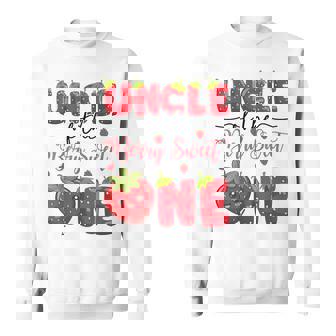 Uncle Of The Berry Sweet One Strawberry First Birthday Sweatshirt - Monsterry