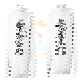 Urban Cowboy Skeleton Western City Style Sweatshirt Unisex | Mazezy