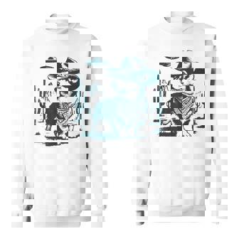 Vintage Corgi Ufo Corgi Cowboy With Ufo Western Dog Sweatshirt - Thegiftio